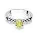 Inel Aur 14k cu Peridot 0.60 ct - Alb