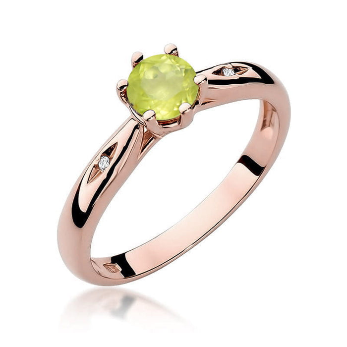Inel Aur 14k cu Peridot 0.60 ct - Roz