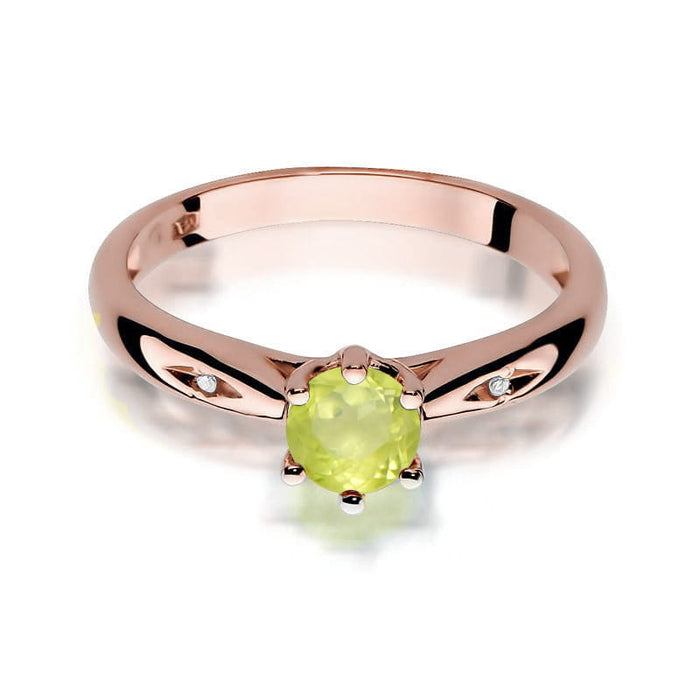 Inel Aur 14k cu Peridot 0.60 ct - Roz
