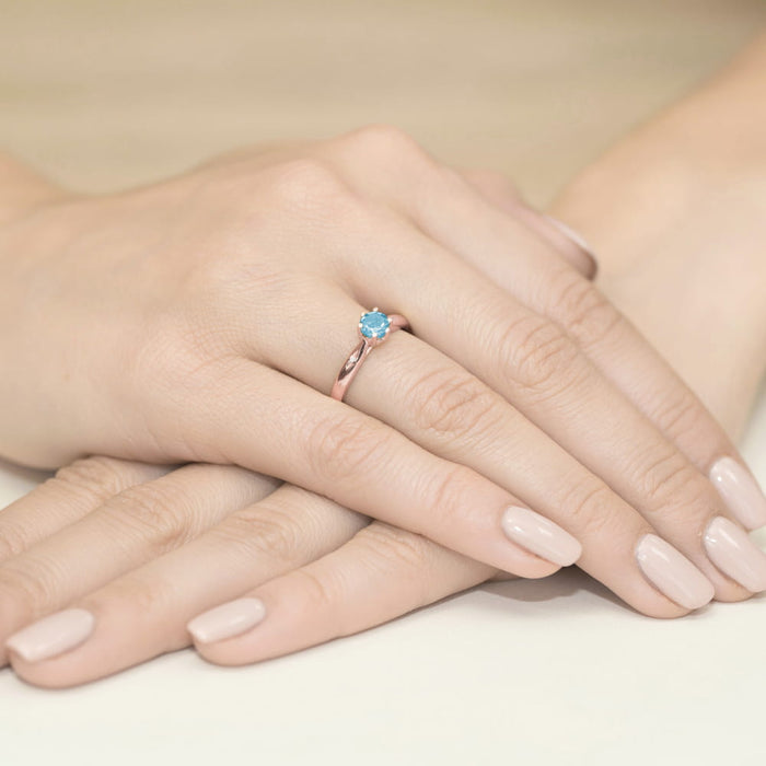 Inel Aur 14K cu Topaz 0.50 ct