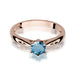 Inel Aur 14K W074 Topaz London Blue 0.50ct