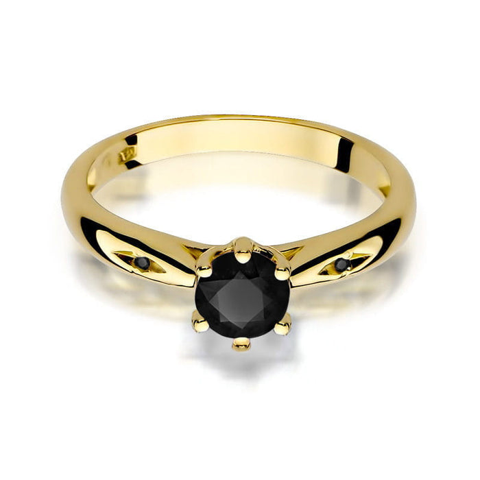 Inel Aur 14K W074 Diamant Negru 0.50ct