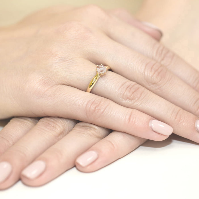 Inel Aur 14K W074 Morganit 0.40ct