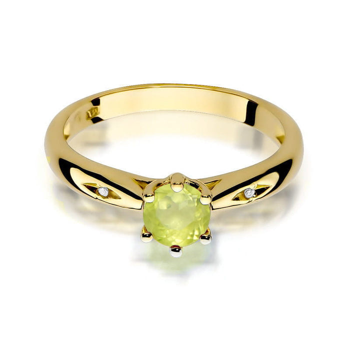 Inel Aur 14k cu Peridot 0.60 ct - Galben