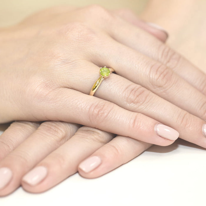 Inel Aur 14k cu Peridot 0.60 ct - Galben