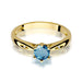Inel Aur 14K W074 Topaz London Blue 0.50ct