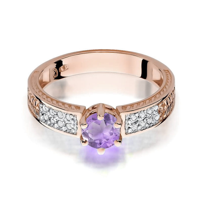 Inel Aur 14k cu Ametist 0.50 ct