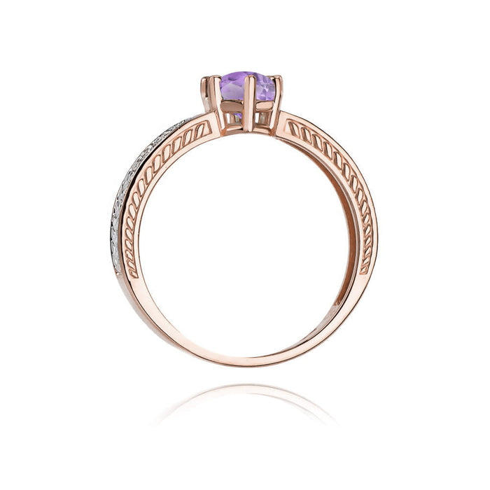 Inel Aur 14k cu Ametist 0.50 ct