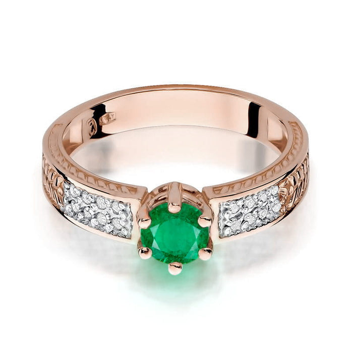 Inel Aur 14K cu Smarald 0.50 ct