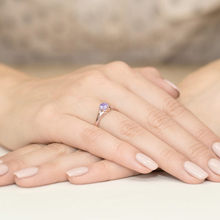 Inel Aur 14k cu Ametist 0.50 ct