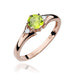 Inel Aur 14K cu Peridot 0.60 ct si Diamante Naturale Naturale 0.03 ct