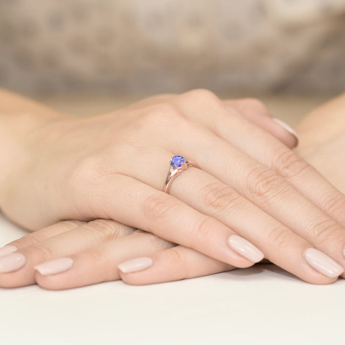 Inel Aur 14K cu Tanzanit 0.50 ct