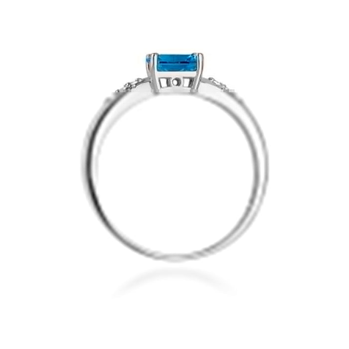 Inel Aur 14K W077 Topaz London Blue 0.50ct