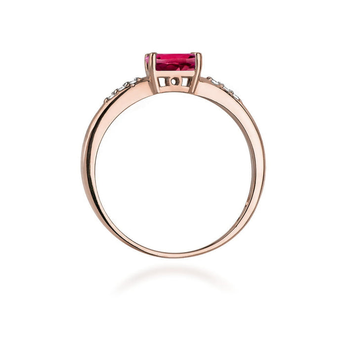 Inel Aur 14K W077 Rodolit 0.50ct