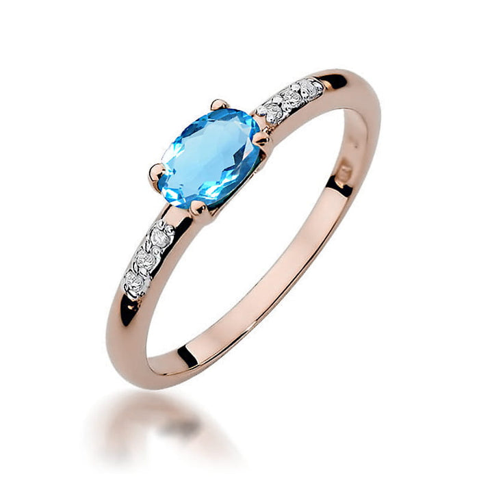 Inel Aur 14K W077 Topaz 0.50ct