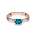 Inel Aur 14K W077 Topaz London Blue 0.50ct