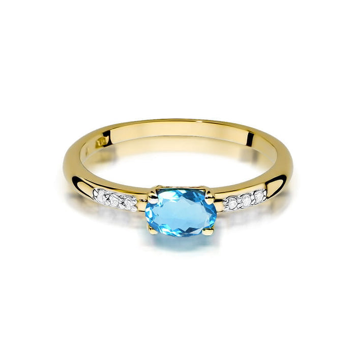 Inel Aur 14K W077 Topaz 0.50ct