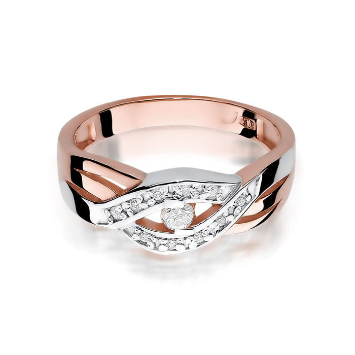 Inel Aur 14K cu Diamant Natural 0.10 ct