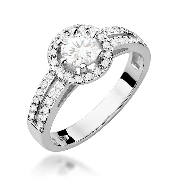 Inel Aur 14K W087 Safir Alb 0.60ct