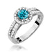 Inel Aur 14K W087 Topaz London Blue 0.50ct