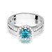 Inel Aur 14K W087 Topaz London Blue 0.50ct