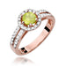 Inel Aur 14k cu Peridot 0.60 ct si Diamante Naturale 0.20 ct