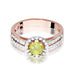 Inel Aur 14k cu Peridot 0.60 ct si Diamante Naturale 0.20 ct
