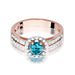 Inel Aur 14K W087 Topaz London Blue 0.50ct