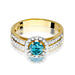 Inel Aur 14K W087 Topaz London Blue 0.50ct