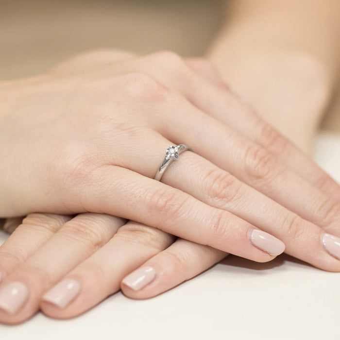 Inel Aur 14K W088 Diamant 0.05ct