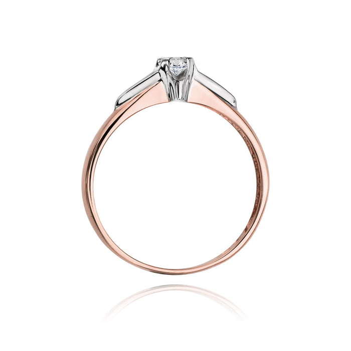 Inel Aur 14K cu Diamant Natural Natural 0.08 ct