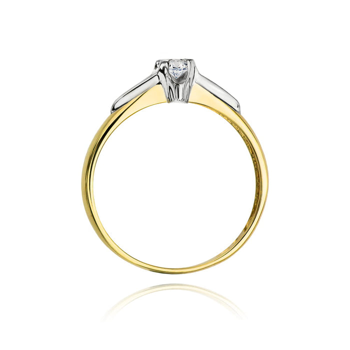 Inel Aur 14K cu Diamant Natural Natural 0.08 ct