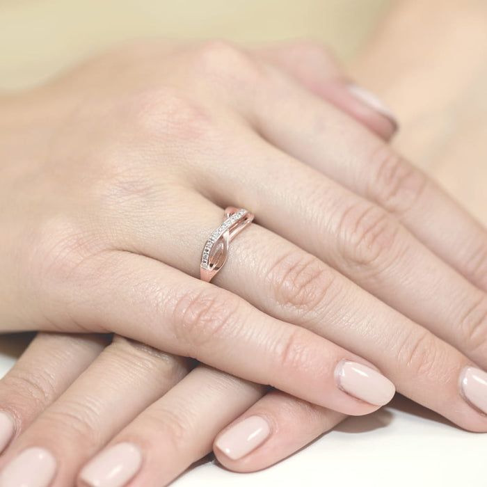 Inel Aur 14K cu Diamant Natural 0.06 ct