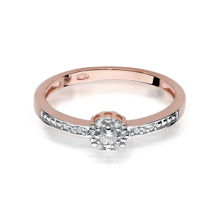 Inel Aur 14k cu Diamant Natural 0.09 ct