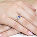 Inel Aur 14k cu Safir 0.60 ct si Diamante Naturale Naturale 0.03 ct
