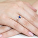 Inel Aur 14K cu Safir 0.60 ct si Diamante Naturale 0.03 ct