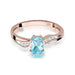 Inel Aur 14k cu Topaz 0.65 ct - Roz