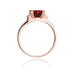 Inel Aur 14k cu Garnet 1.30 ct si Diamante Naturale 0.03 ct