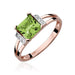 Inel Aur 14k cu Peridot 1.10 ct si Diamante Naturale 0.03 ct