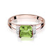 Inel Aur 14k cu Peridot 1.10 ct si Diamante Naturale 0.03 ct