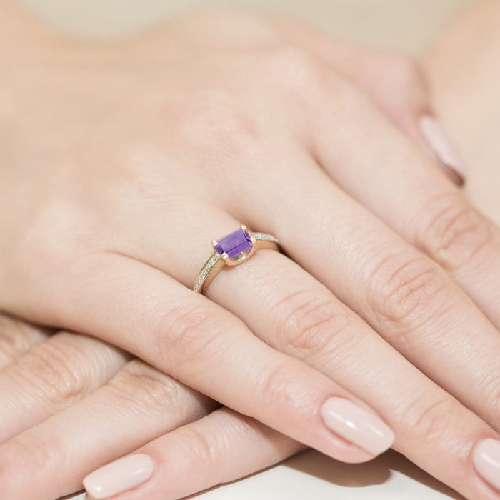 Inel Aur 14K W105 Ametist 0.60ct