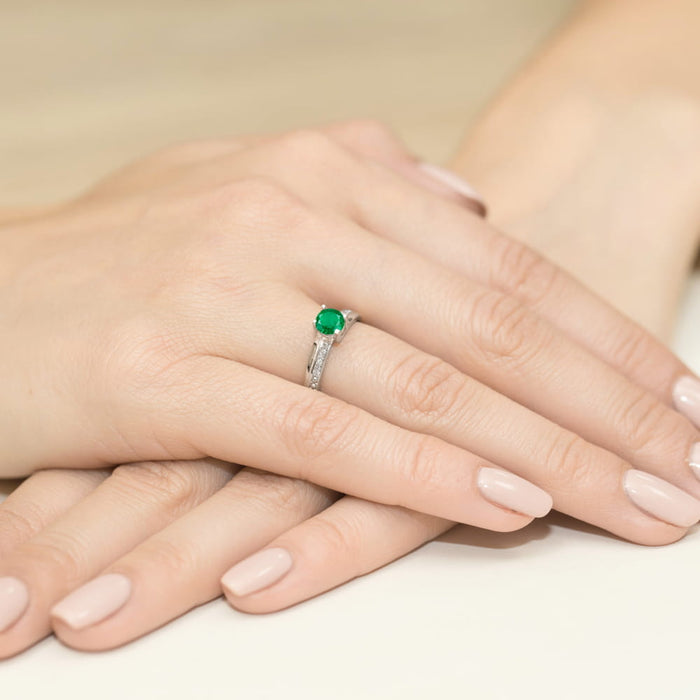 Inel Aur 14K W106 Smarald 0.50ct