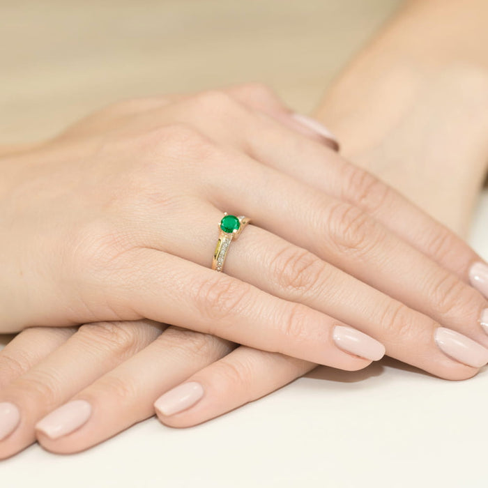 Inel Aur 14K W106 Smarald 0.50ct