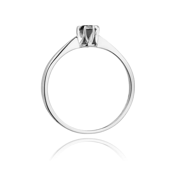 Inel Aur 14K W111 Diamant Negru 0.12ct