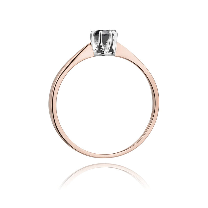 Inel Aur 14K W111 Diamant Negru 0.12ct