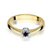 Inel Aur 14K W111 Diamant Negru 0.12ct