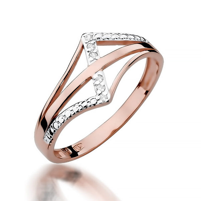 Inel Aur 14K cu Diamant Natural 0.03 ct