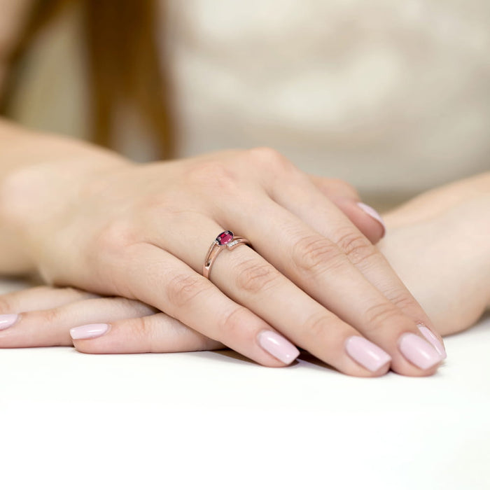 Inel Aur 14K W119 Rodolit 0.50ct