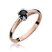 Inel Aur 14K W133 Diamant Negru 0.20ct