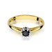 Inel Aur 14K W133 Diamant Negru 0.20ct